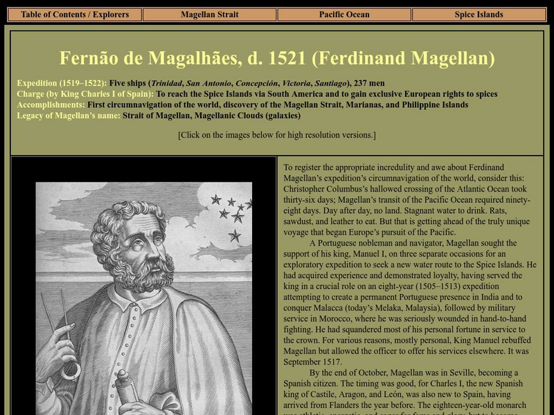 Strait Through: Magellan to Cook & the Pacific: Ferdinand Magellan Activity Strait Through: Magellan to Cook & the Pacific: Ferdinand Magellan Activity