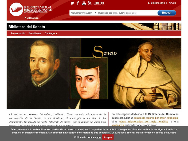 Biblioteca Virtual Miguel De Cervantes: Biblioteca Del Soneto Handout Biblioteca Virtual Miguel De Cervantes: Biblioteca Del Soneto Handout