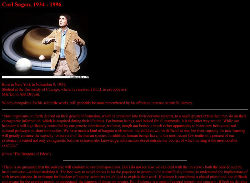 Observatorio Arval: Carl Sagan Website Observatorio Arval: Carl Sagan Website