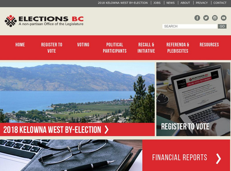 Elections Bc: A Non Partisan Office of the Legislature Website Elections Bc: A Non Partisan Office of the Legislature Website