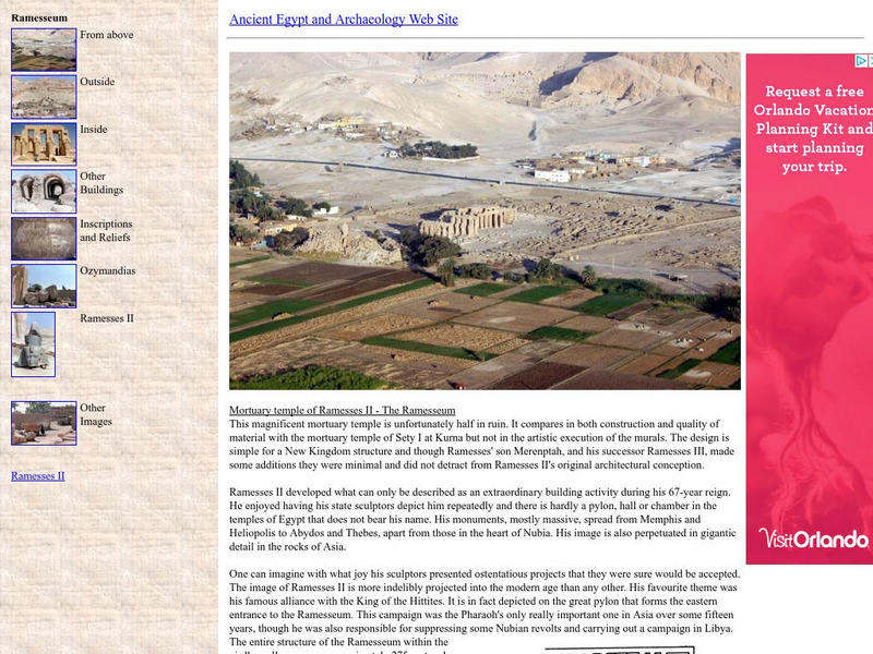 Ancient Egypt: Mortuary Temple of Ramesses Ii the Ramesseum Graphic