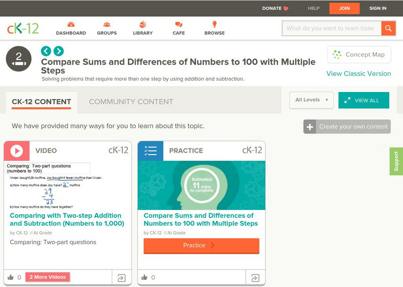 Ck 12: Elem Math: Comparing With Two Step Addition and Subtraction Unit Plan Ck 12: Elem Math: Comparing With Two Step Addition and Subtraction Unit Plan