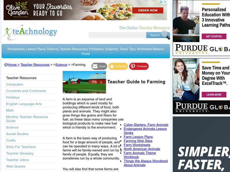 Teachnology: Farm Teaching Theme Website Teachnology: Farm Teaching Theme Website
