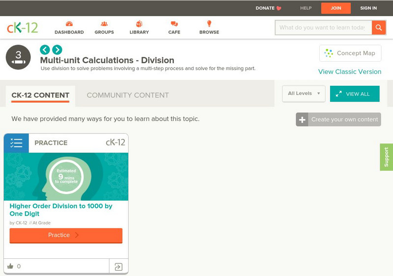 Ck 12: Elem Math: Letter Replacement Division Unit Plan