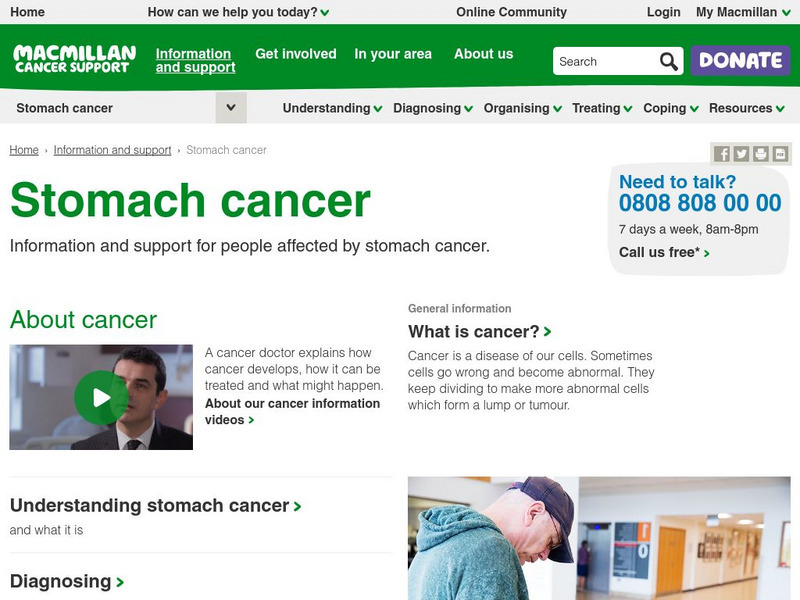 Cancerbackup: Stomach Cancer Website