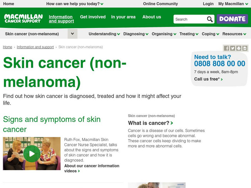 Cancerbackup: Skin Cancer Information Center Website Cancerbackup: Skin Cancer Information Center Website