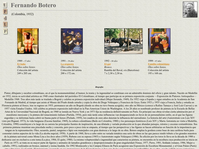 E Pd Lp: Fernando Botero Handout E Pd Lp: Fernando Botero Handout