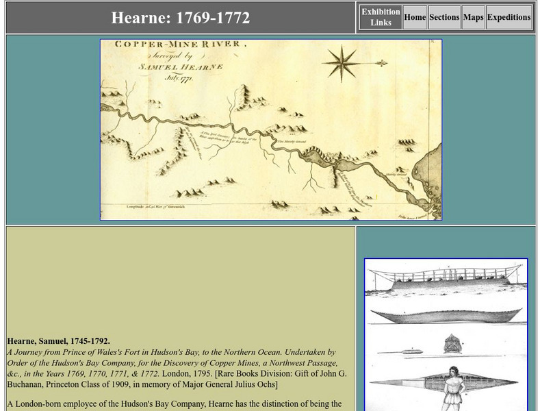 Princeton University Library: Exhibition: Of Maps and Men: Samuel Hearne Website Princeton University Library: Exhibition: Of Maps and Men: Samuel Hearne Website