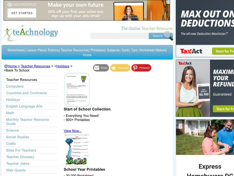 Teachnology: Back to School Teaching Theme Lesson Plan Teachnology: Back to School Teaching Theme Lesson Plan