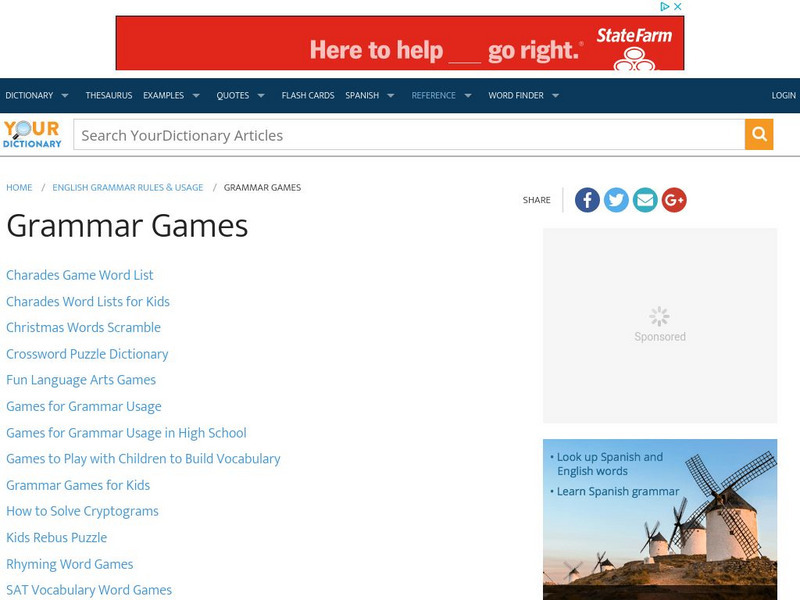 Your Dictionary: Grammar Games Interactive Your Dictionary: Grammar Games Interactive