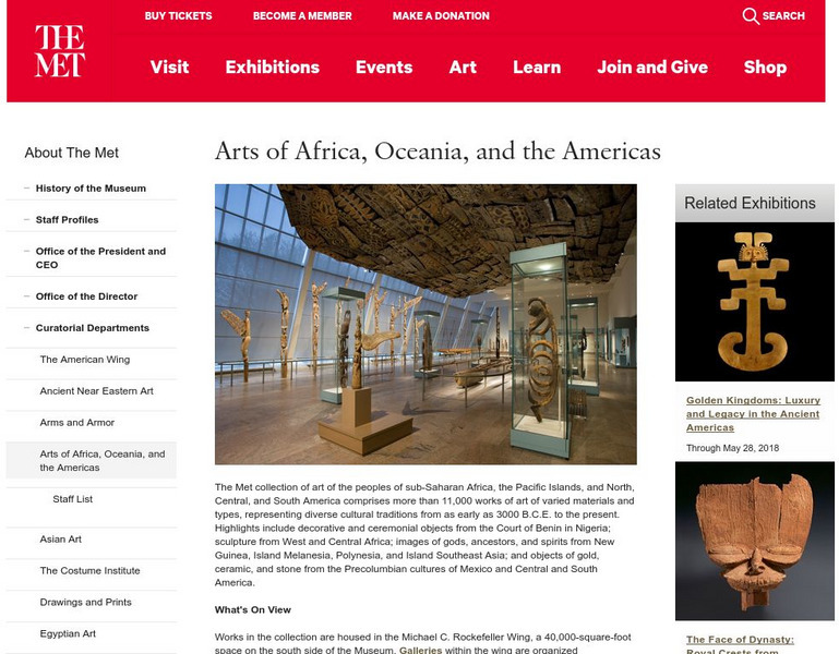 Metropolitan Museum of Art: Arts of Africa, Oceania, and the Americas Website Metropolitan Museum of Art: Arts of Africa, Oceania, and the Americas Website