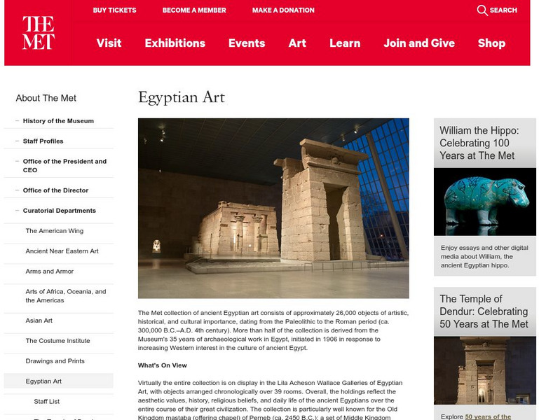 Metropolitan Museum of Art: Egyptian Art Handout Metropolitan Museum of Art: Egyptian Art Handout