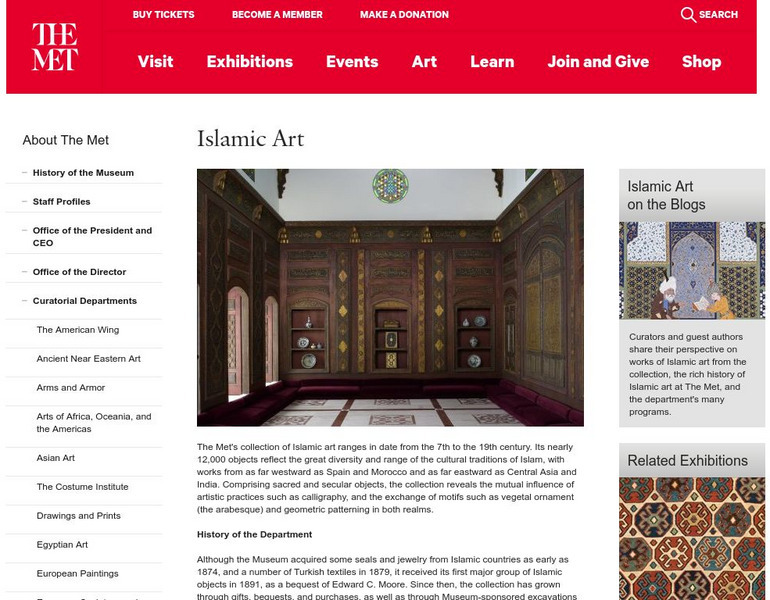 Metropolitan Museum of Art: Islamic Art Highlights Handout Metropolitan Museum of Art: Islamic Art Highlights Handout