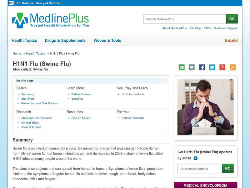 Medline Plus: H1 N1 Flu (Swine Flu) Handout Medline Plus: H1 N1 Flu (Swine Flu) Handout