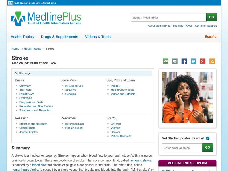 Medline Plus: Strokes Handout Medline Plus: Strokes Handout