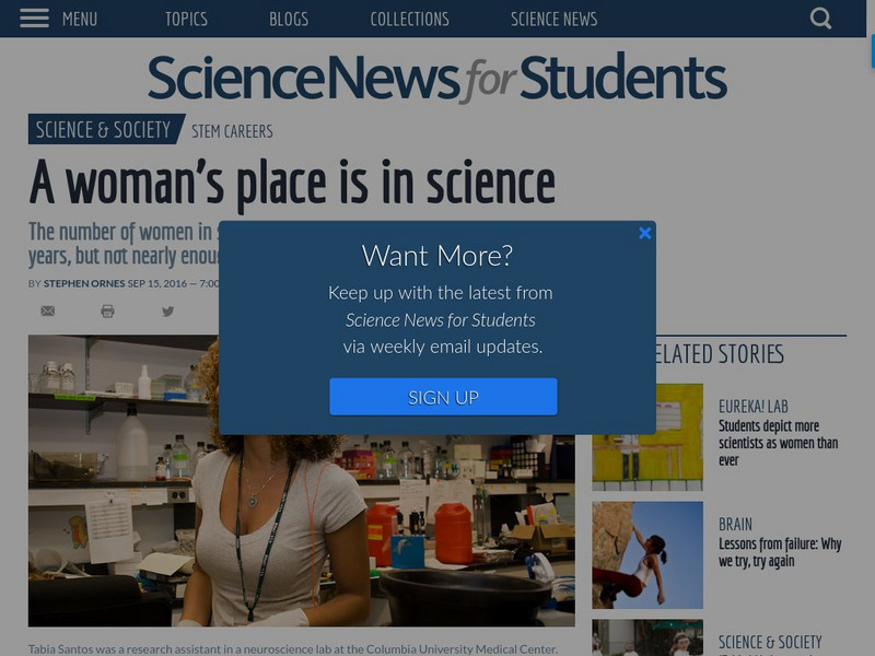 Science News for Students: A Woman's Place Is in Science Article