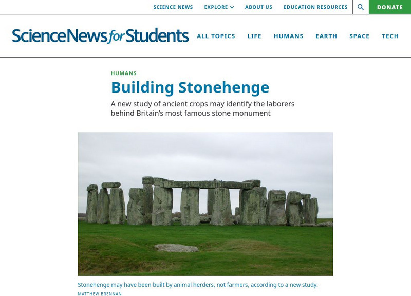 Science News for Students: Building Stonehenge Article