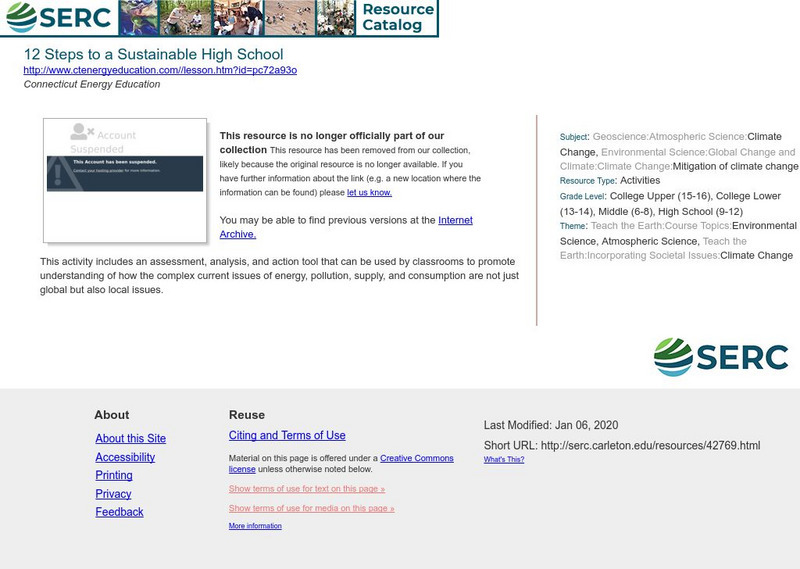 Clean: 12 Steps to a Sustainable High School Lesson Plan Clean: 12 Steps to a Sustainable High School Lesson Plan