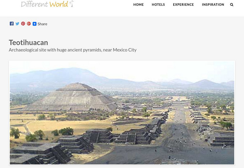 Different World: Teotihuacan: In a Place Where Men Became Gods Handout Different World: Teotihuacan: In a Place Where Men Became Gods Handout