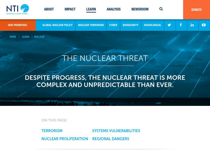 Nuclear Threat Initiative: The Nuclear Threat Website Nuclear Threat Initiative: The Nuclear Threat Website