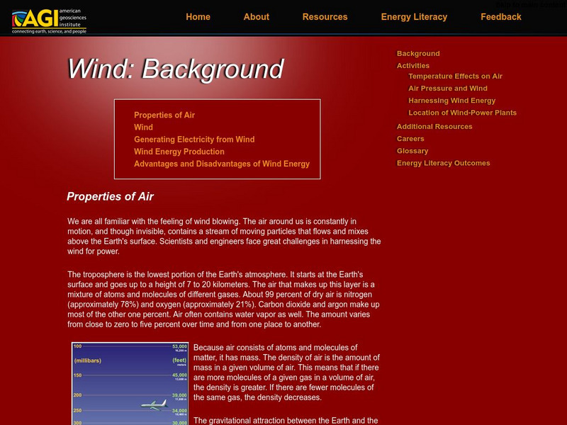 American Geosciences Institute: Wind: Background Handout American Geosciences Institute: Wind: Background Handout