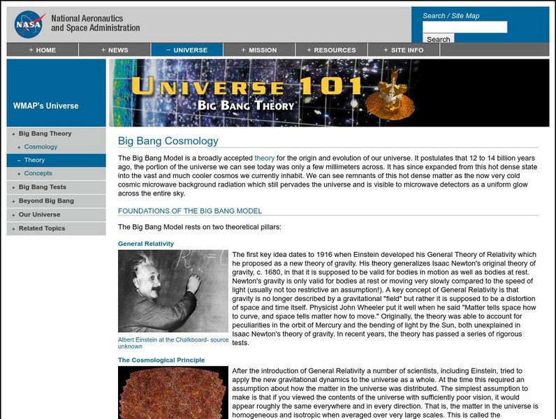 Nasa: Universe 101: Big Bang Theory: Big Bang Cosmology Handout Nasa: Universe 101: Big Bang Theory: Big Bang Cosmology Handout