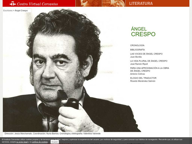 Centro Virtual Cervantes: Ingel Crespo Handout Centro Virtual Cervantes: Ingel Crespo Handout