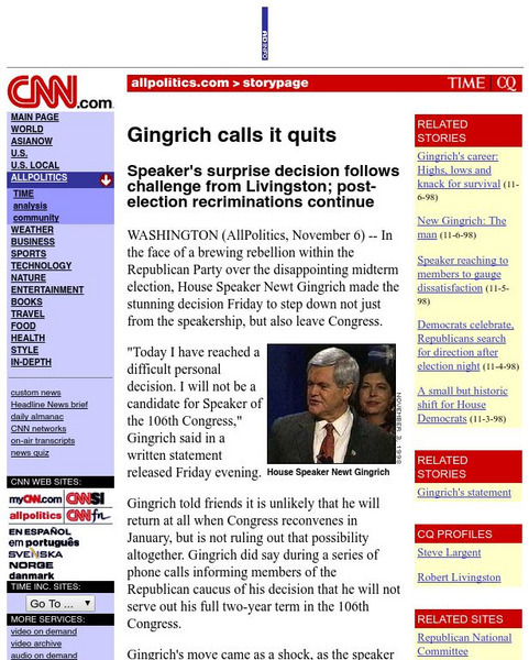 Cnn: Gingrich Calls It Quits Article Cnn: Gingrich Calls It Quits Article
