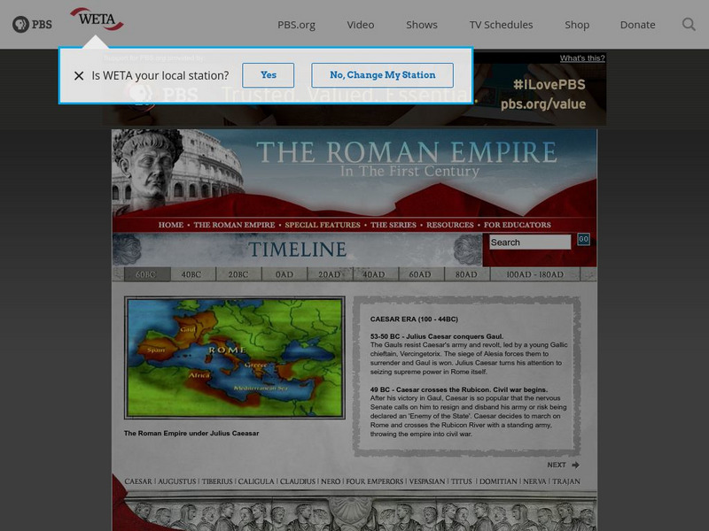 Pbs: The Roman Empire in the First Century: Timeline Article Pbs: The Roman Empire in the First Century: Timeline Article