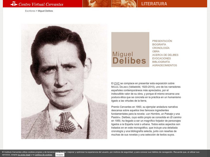 Centro Virtual Cervantes: Miguel Delibes Unit Plan