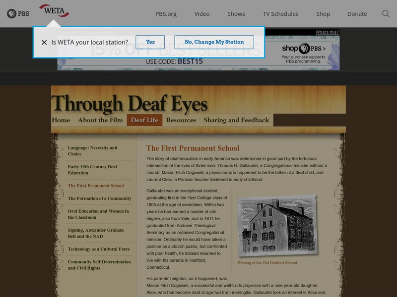 Through Deaf Eyes: The First Permanent School Website Through Deaf Eyes: The First Permanent School Website