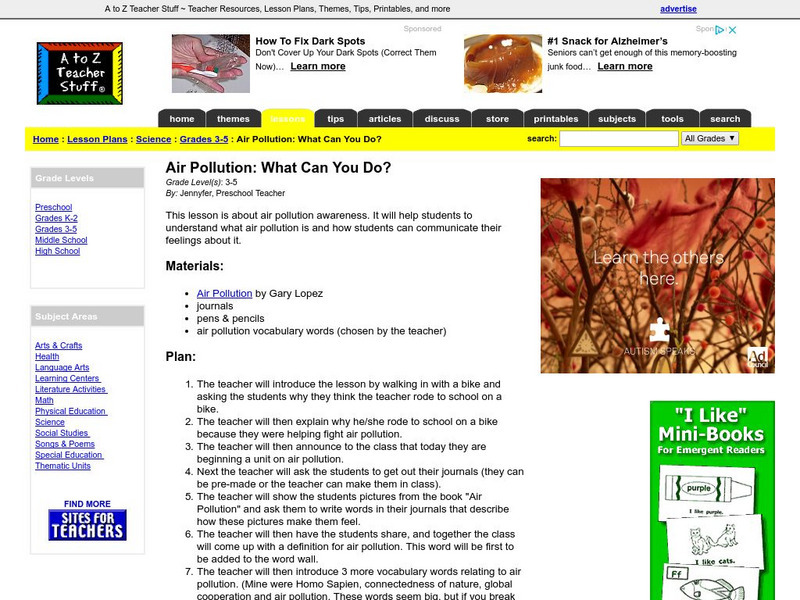 Air Pollution: What Can You Do? Lesson Plan Air Pollution: What Can You Do? Lesson Plan