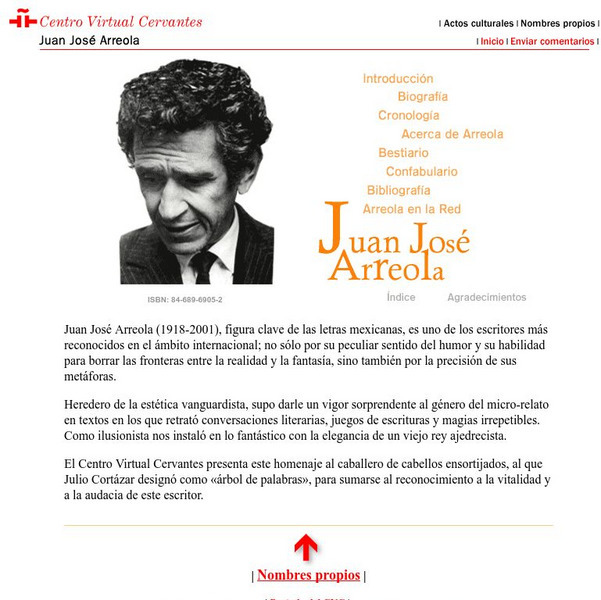 Centro Virtual Cervantes: Juan Jose Arreola Handout