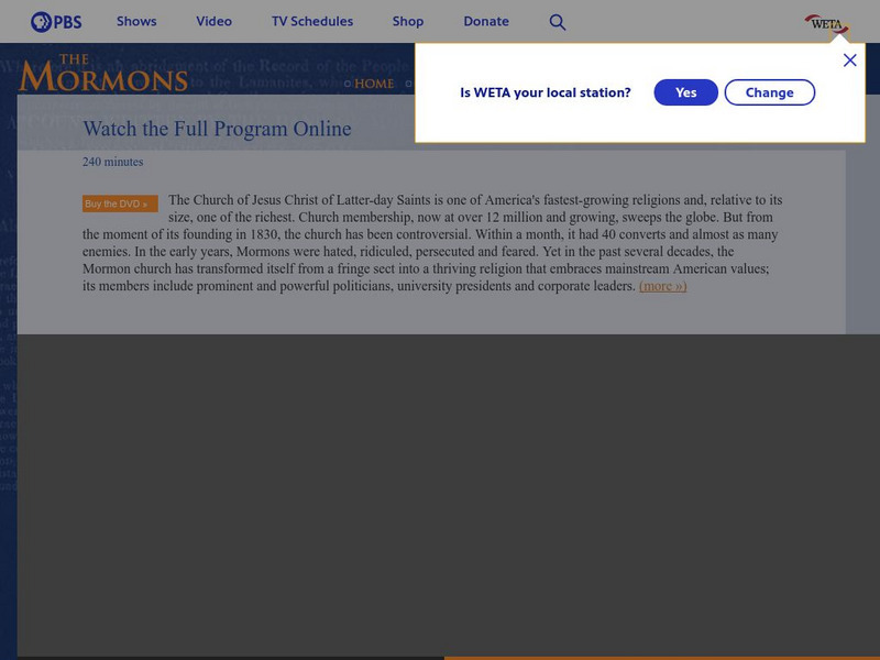 Pbs: The Mormons Instructional Video