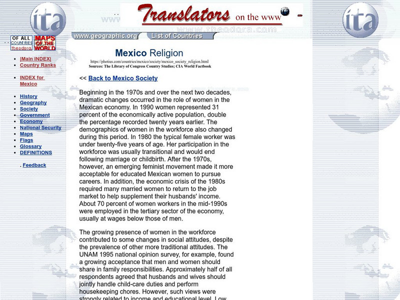 Mexico Religion Handout Mexico Religion Handout