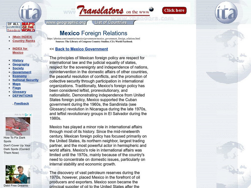 Mexico Foreign Relations Handout
