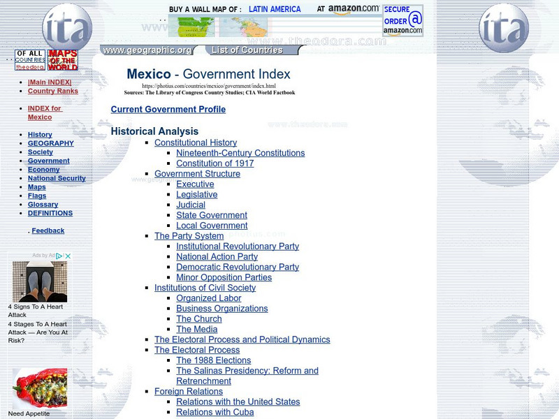 Mexico Government Index Handout Mexico Government Index Handout