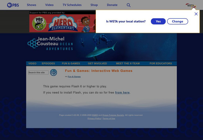 Pbs: Jean Michael Cousteau Ocean Adventures: Predator Protector Interactive