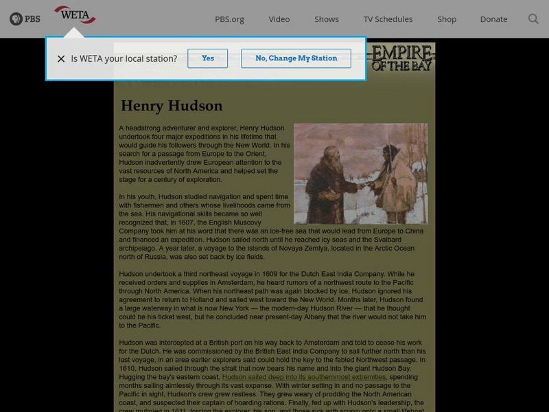 Empire of the Bay: Henry Hudson Handout Empire of the Bay: Henry Hudson Handout