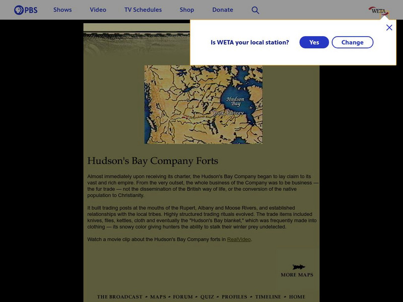 Empire of the Bay: Hudson's Bay Company Forts Lesson Plan