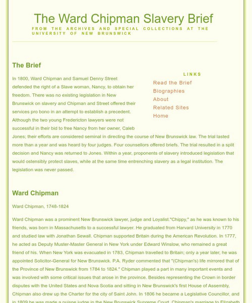 The Ward Chipman Slavery Brief Website The Ward Chipman Slavery Brief Website