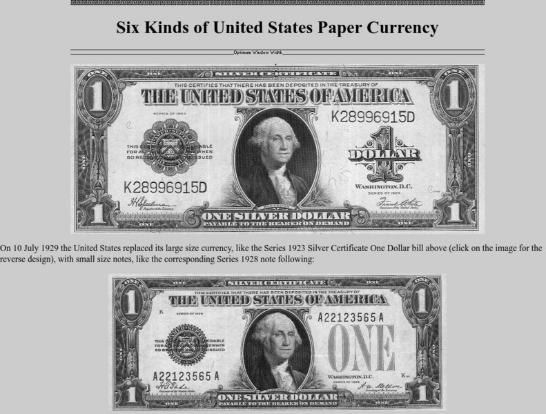 Proceedings of the Friesian School: Six Kinds of United States Paper Currency Website Proceedings of the Friesian School: Six Kinds of United States Paper Currency Website
