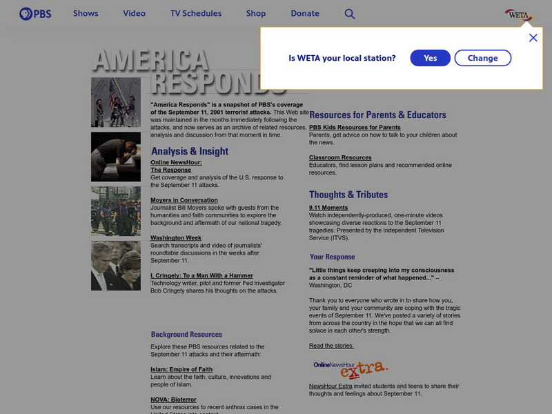 Pbs: America Responds Website Pbs: America Responds Website