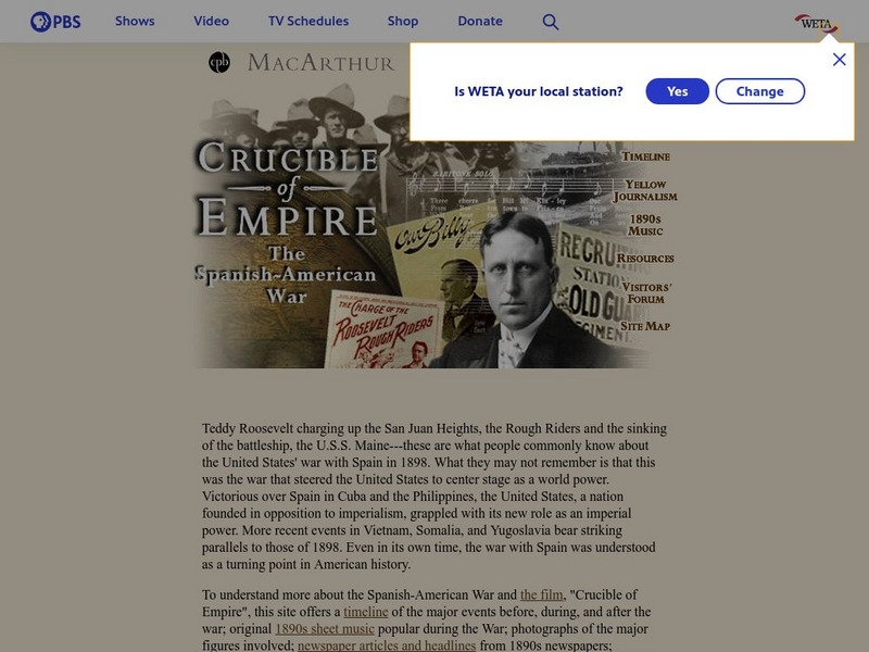 Pbs: Crucible of Empire, the Spanish American War Website Pbs: Crucible of Empire, the Spanish American War Website