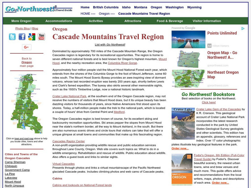 Go Northwest!: Cascade Mountains, Oregon, Usa Website