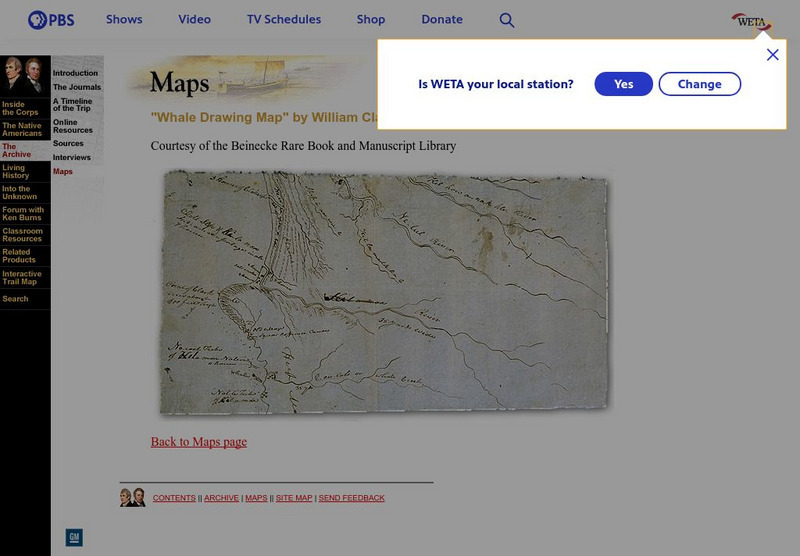 Pbs: Lewis and Clark: "Whale Drawing Map" by William Clark Graphic Pbs: Lewis and Clark: "Whale Drawing Map" by William Clark Graphic