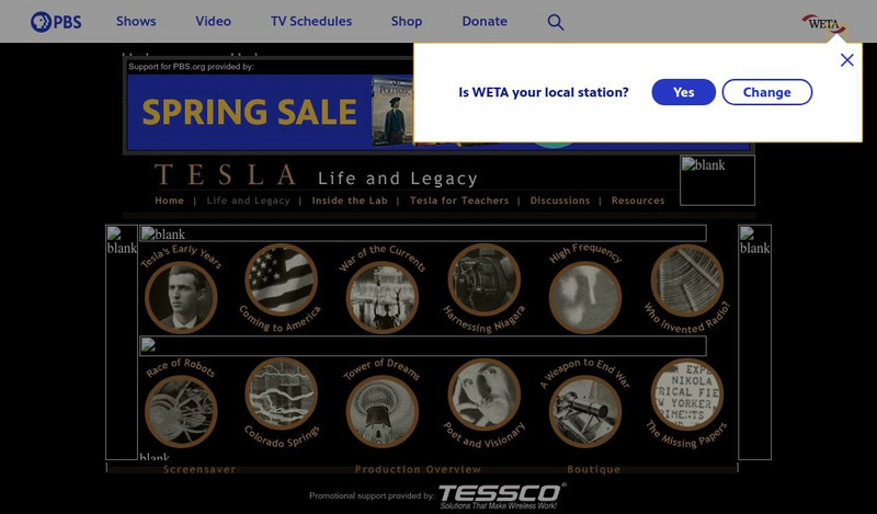 Pbs: Tesla Inside the Lab the Tesla Coil Handout Pbs: Tesla Inside the Lab the Tesla Coil Handout