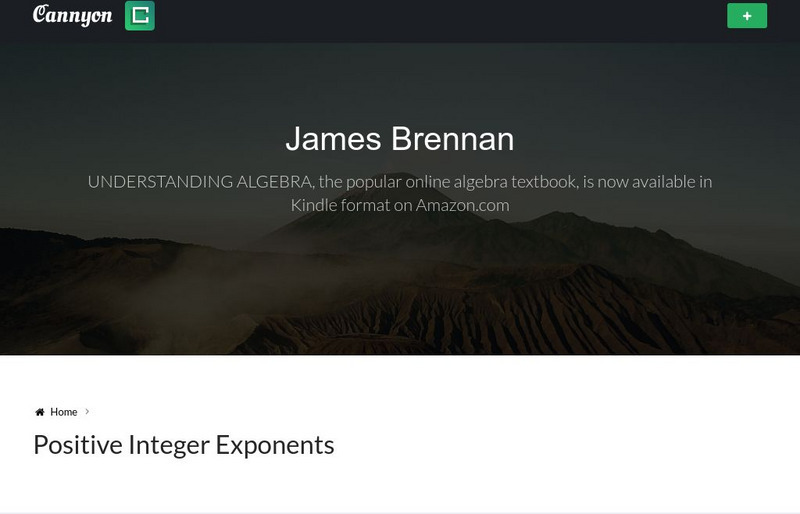 Understanding Algebra: Positive Integer Exponents Article