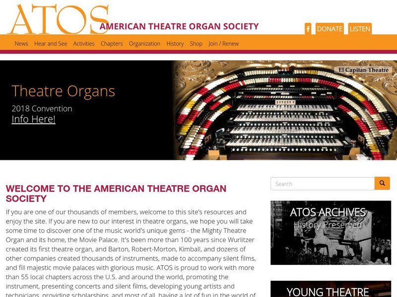 American Theatre Organ Society Website