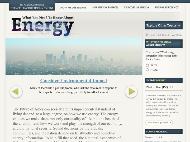 The National Academies: Our Energy System Website The National Academies: Our Energy System Website